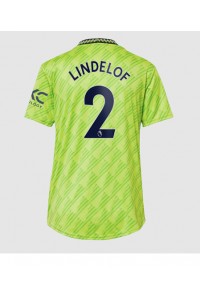 Manchester United Victor Lindelof #2 Fotballdrakt Tredje Klær Dame 2022-23 Korte ermer